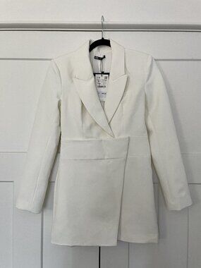 ZARA White Blazer Dress – Size S (NWT)